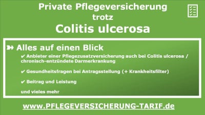 Pflegeversicherung trotz Colitis ulcerosa bzw. chronisch-entzündete Darmerkrankung