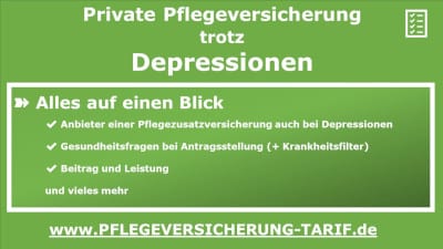 Private Pflegeversicherung trotz Depressionen