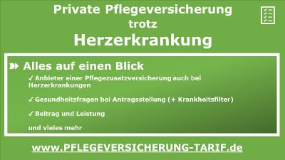 Pflegezusatzversicherung mit Herzerkrankung
